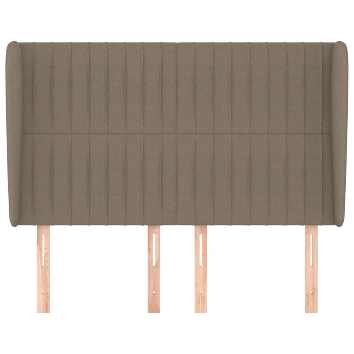 VIDAXL Tete de lit avec oreilles Taupe 147x23x118/128 cm Tissu