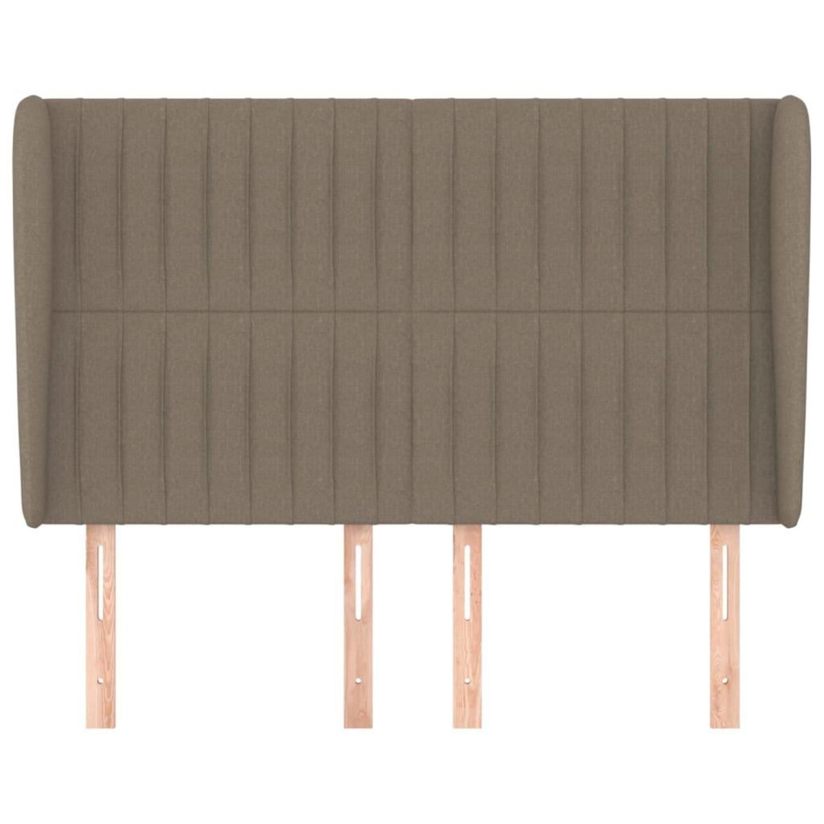 VIDAXL Tete de lit avec oreilles Taupe 147x23x118/128 cm Tissu