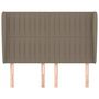 Voir la diapositive 3 : VIDAXL Tete de lit avec oreilles Taupe 147x23x118/128 cm Tissu