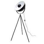 The Home Deco Factory Lampadaire trépied en métal Cinéma - H. 145 cm. Coloris disponibles : Noir