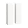 Voir la diapositive 2 : BEST MOBILIER Ethan - 2 armoires murales - blanc - 110 cm