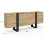 Voir la diapositive 5 : ID MARKET Buffet enfilade 200 cm PHOENIX XXL 4 portes bois et noir
