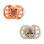 TOMMEE TIPPEE Sucette - TOMMEE TIPPEE - FUN - 6-18 mois - Lot de 2 sucettes symétriques sans BPA - Capsule de stérilisation réutilisable
