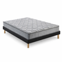 Voir la diapositive 2 : KING OF DREAMS Ensemble Sommier Tapissier et Matelas Latex Soutien Ferme