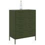 Voir la diapositive 4 : VIDAXL Buffet vert olive 68x39x89 cm acier