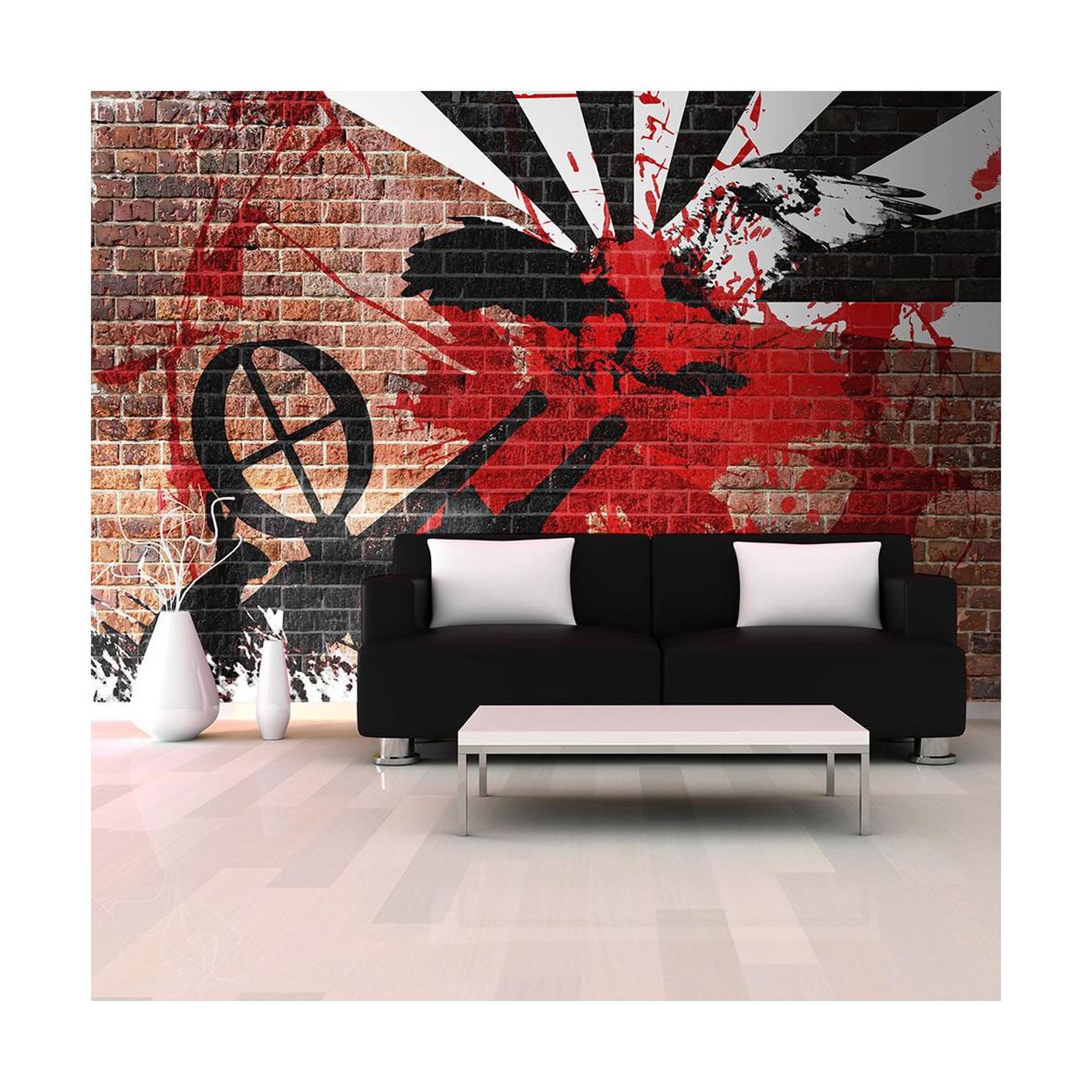 Voir la diapositive 1 : Paris Prix Papier peint  graffiti sur un mur de brique