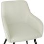 Voir la diapositive 5 : tectake Ensemble de 6 chaises en aspect lin siège rembourré crème/noir