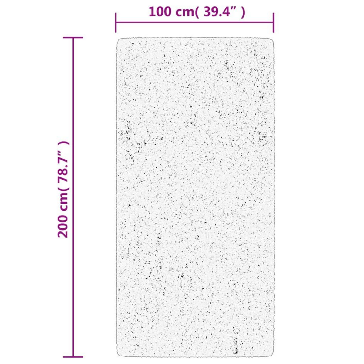 VIDAXL Tapis OVIEDO a poils courts vert 100x200 cm