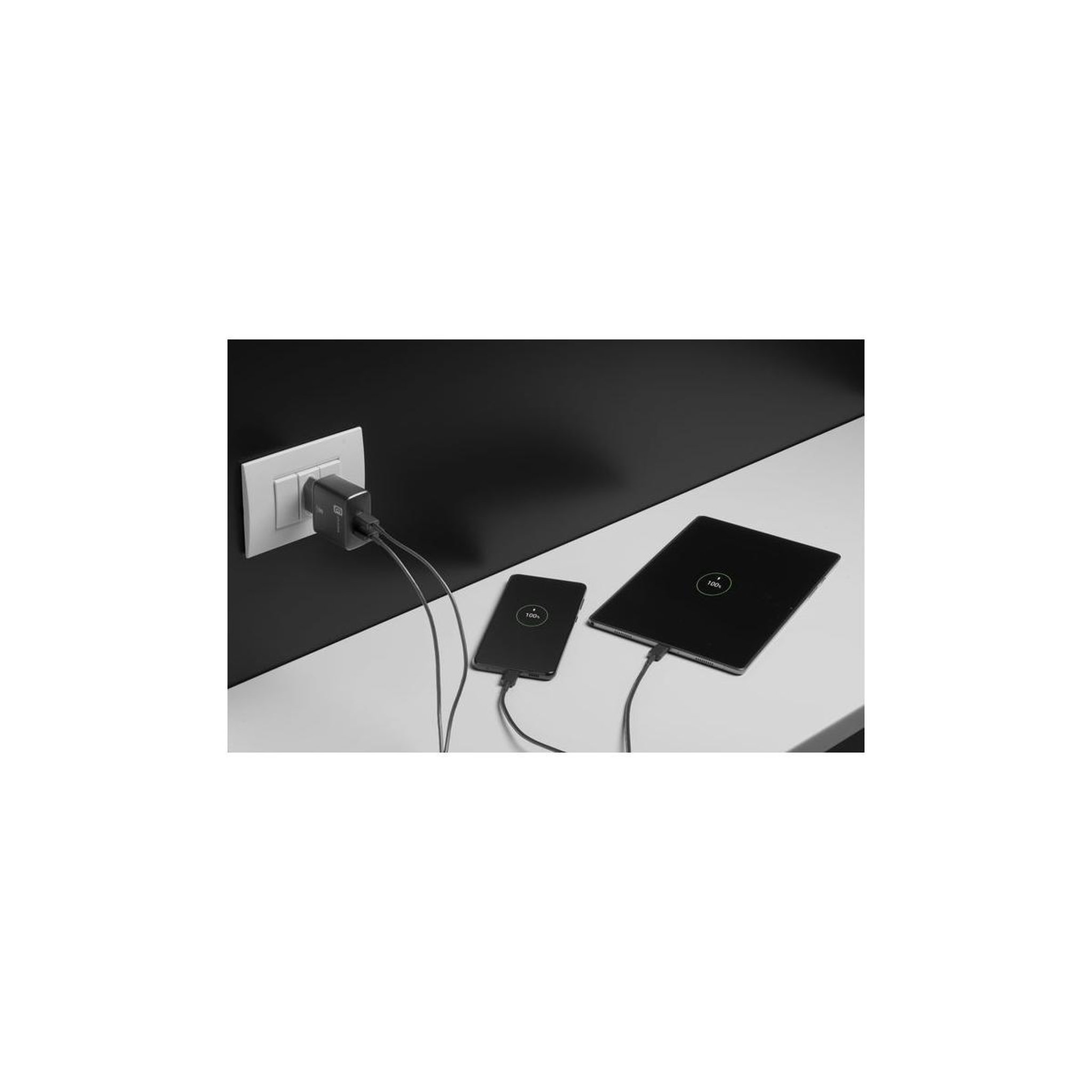 Voir la diapositive 3 : CELLULAR LINE Cellularline dual super fast charger 25w chargeur 2 ports usb et usb c avec technologie ultra rapide noir