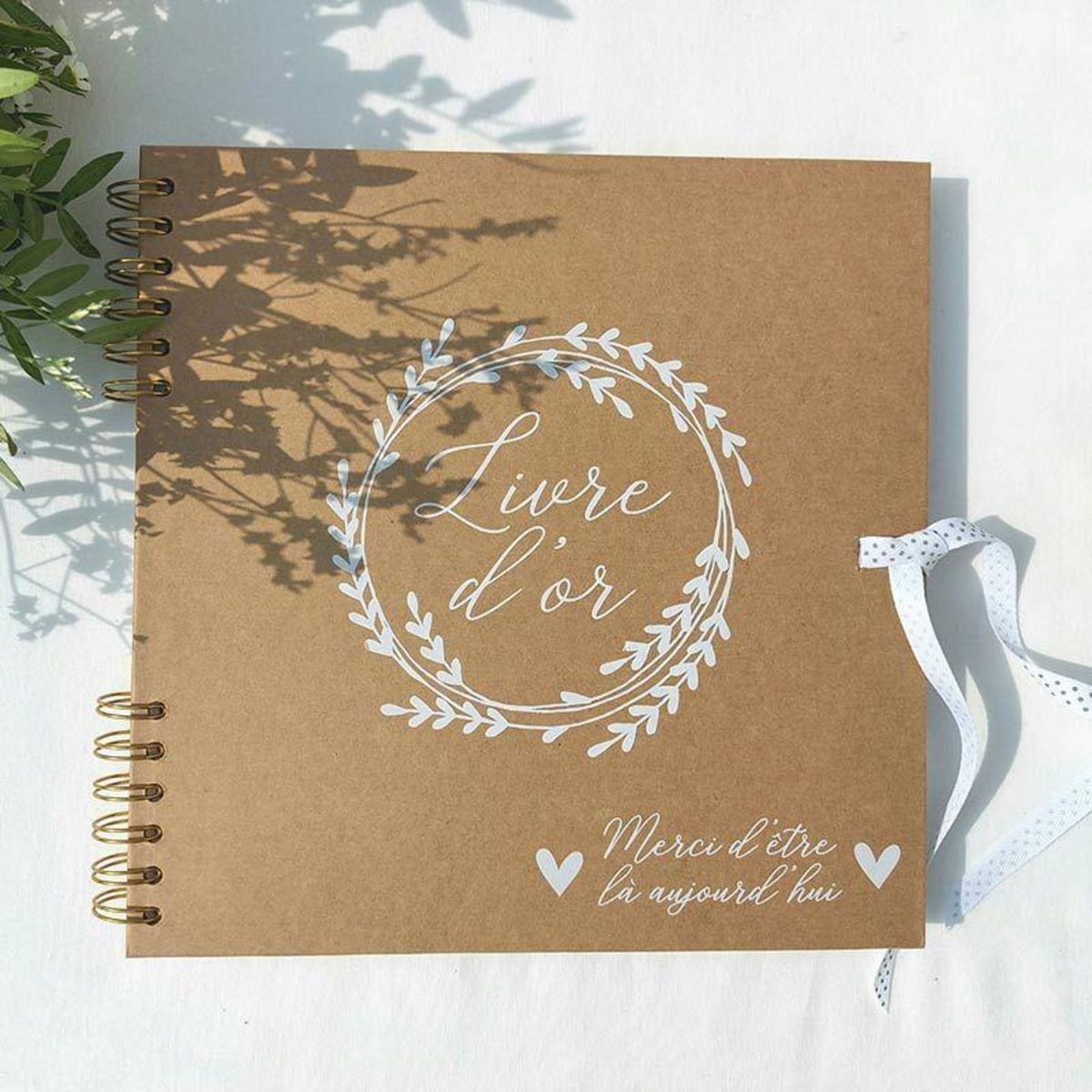 Artemio Album kraft à spirale 40 pages blanches 25 x 25 cm