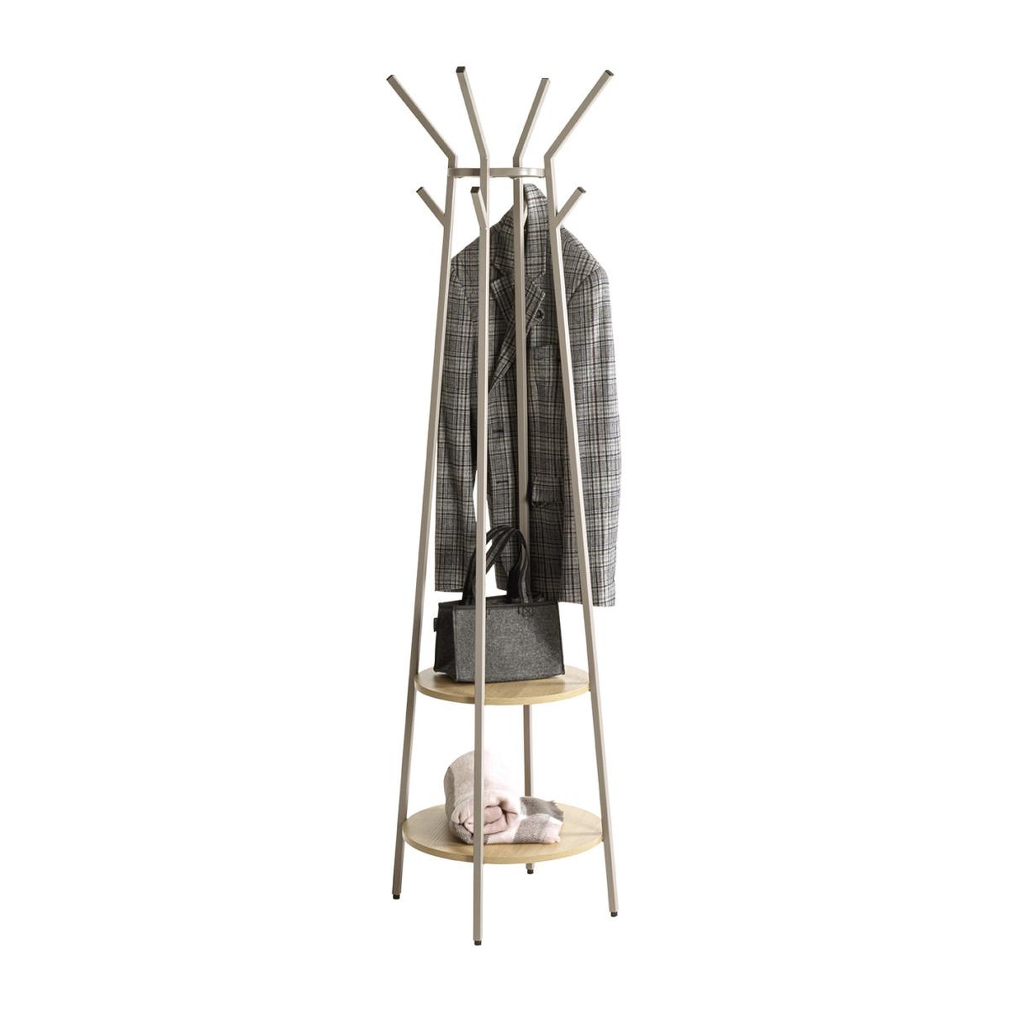 Voir la diapositive 6 : Paris Prix Porte-manteau 8 crochets  perth  170cm gris & chêne