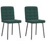 Voir la diapositive 1 : VIDAXL Chaises a manger lot de 2 Vert fonce Velours