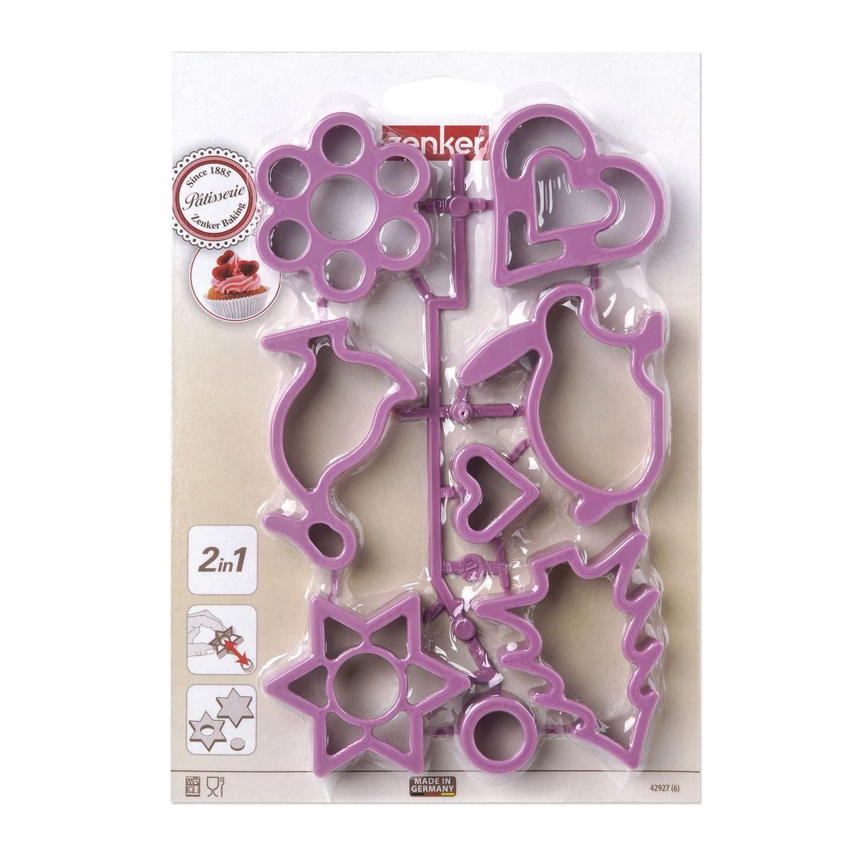 ZENKER Lot de 8 emporte-pièces pour biscuits Linzer Zenker Sweet Sensation