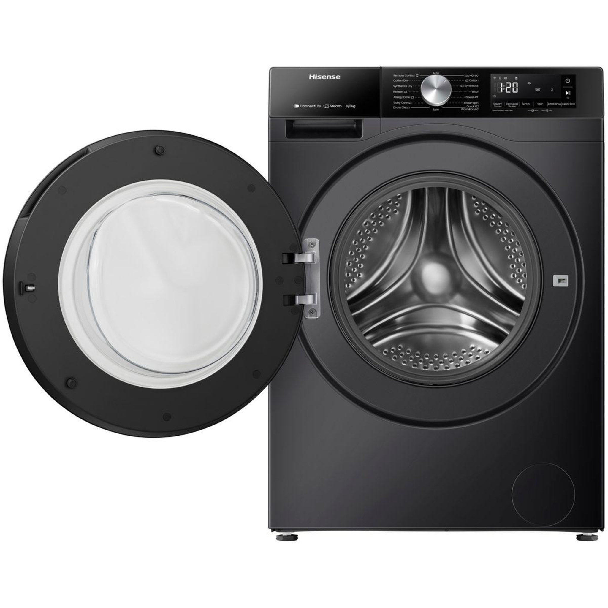 Voir la diapositive 2 : Hisense Lave linge séchant hublot wd3s8043bb3 purejetwash