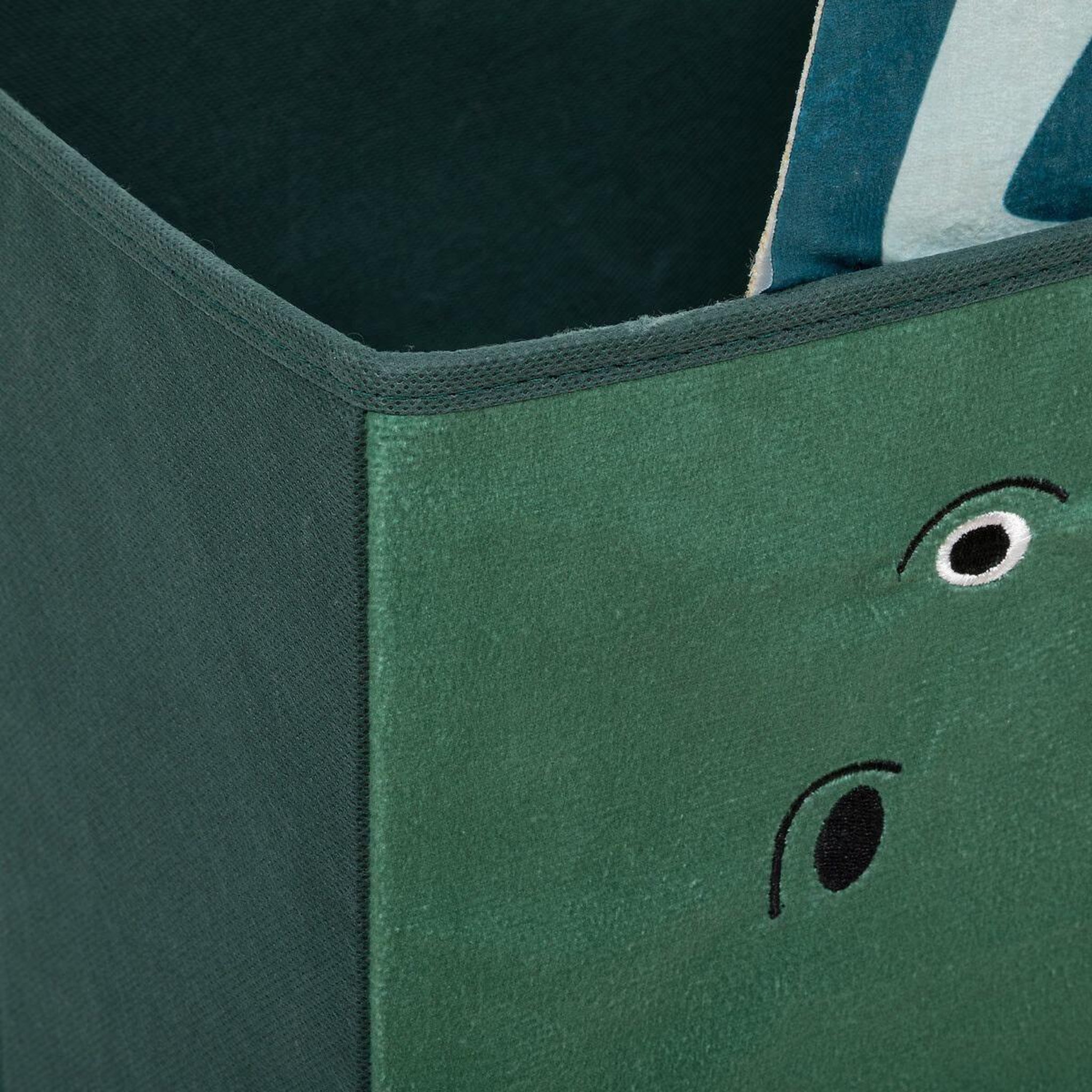 Voir la diapositive 2 : Atmosphera Kids Boîte de rangement enfant  dinosaure  29cm vert foncé