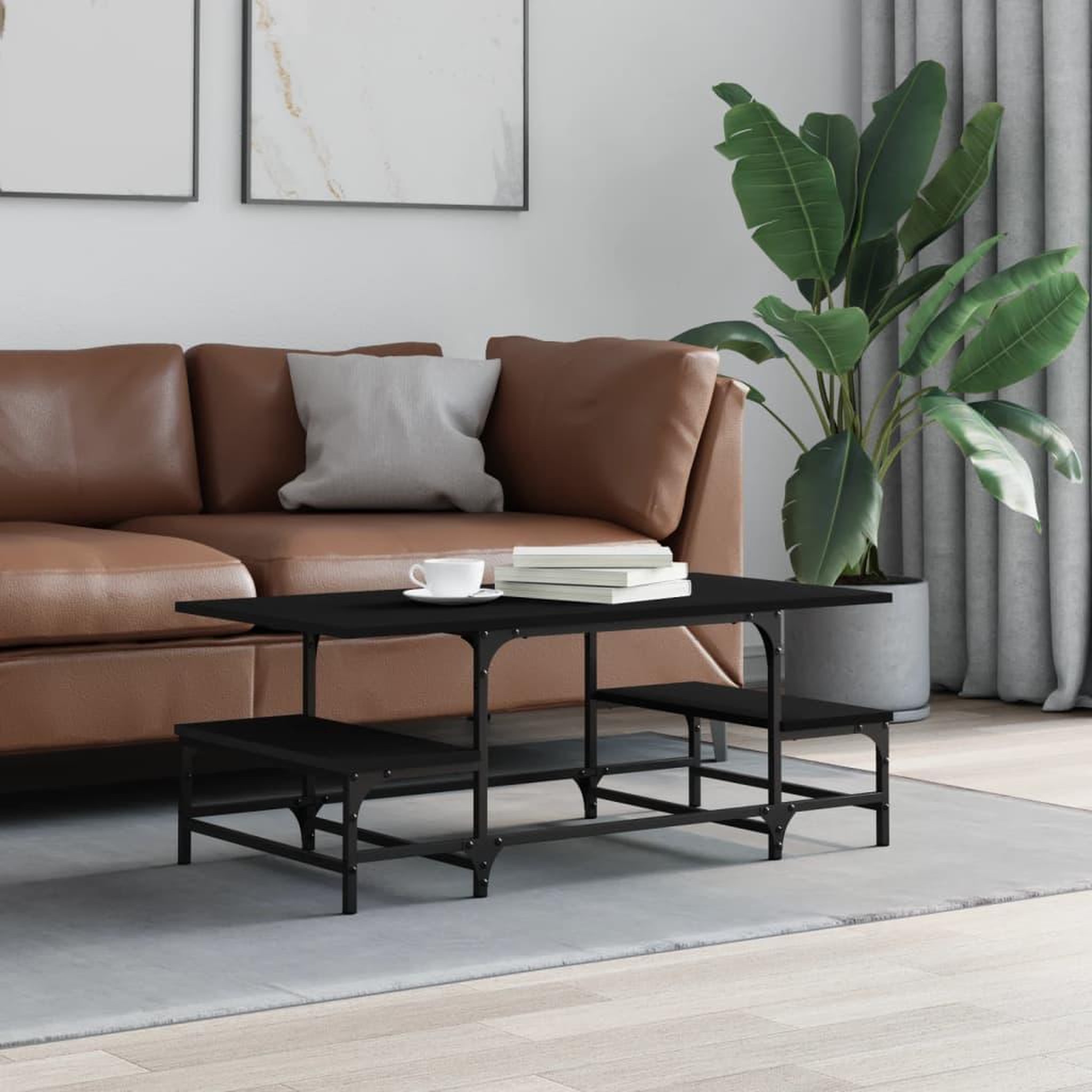 VIDAXL Table basse noir 100x50,5x40 cm bois d'ingenierie