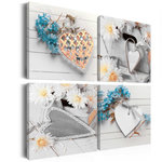Paris Prix Tableau Imprimé  Flowers & Hearts. Coloris disponibles : Multicolore