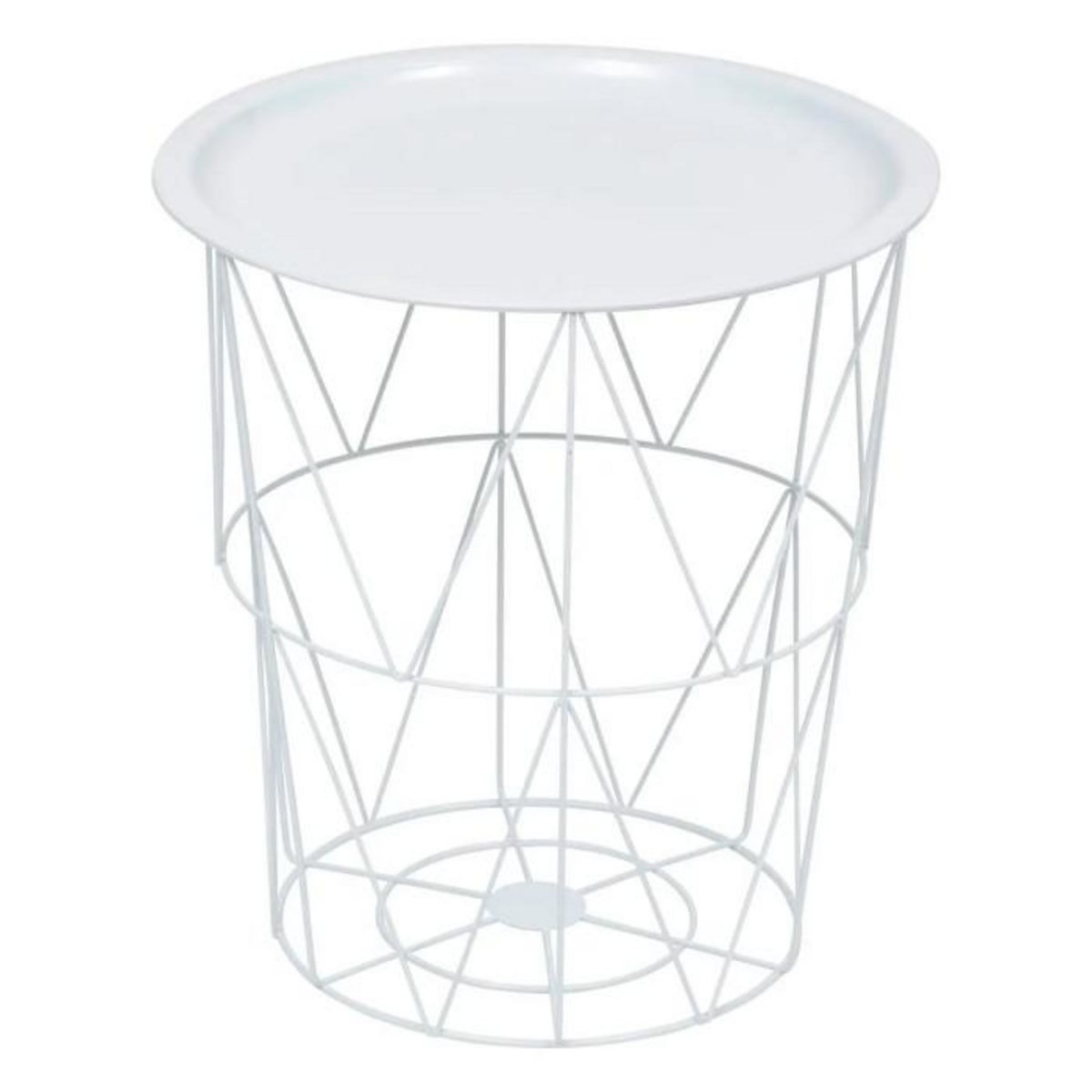 ATMOSPHERA Table d'Appoint en Métal  Kumi  40cm Blanc