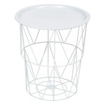 ATMOSPHERA Table d'Appoint en Métal  Kumi  40cm Blanc