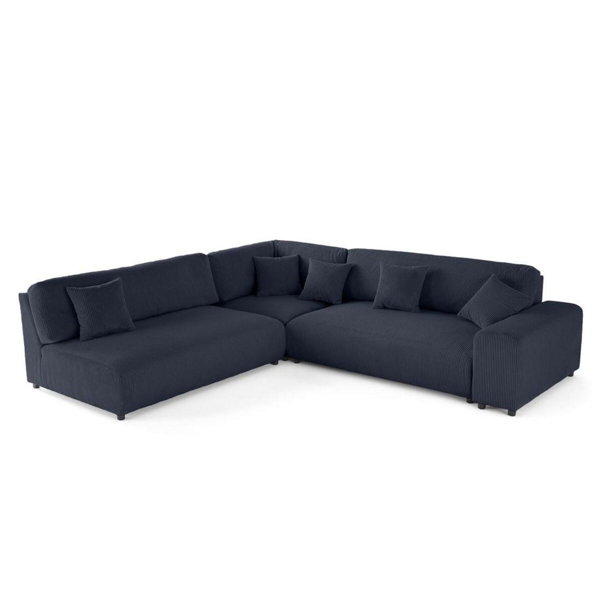 LISA DESIGN Garance - canapé modulable d'angle gauche - 6 places - en velours côtelé