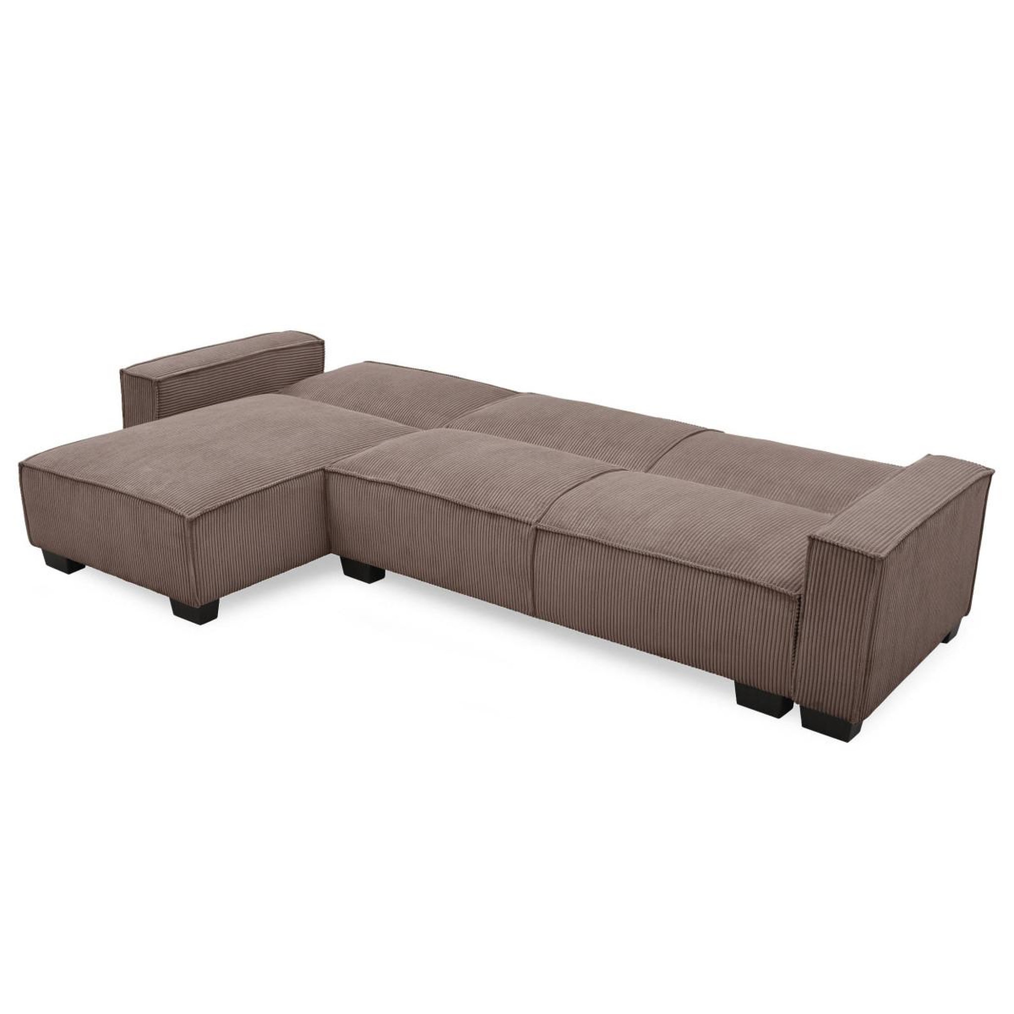 Voir la diapositive 3 : Paris Prix Canapé d'angle réversible convertible  hester  293cm taupe