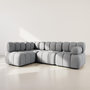 Voir la diapositive 1 : LISA DESIGN Ruby - canapé modulable d'angle gauche 5 places en velours texturé