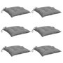 Voir la diapositive 3 : VIDAXL Coussins de chaise lot de 6 gris 40x40x7 cm tissu oxford