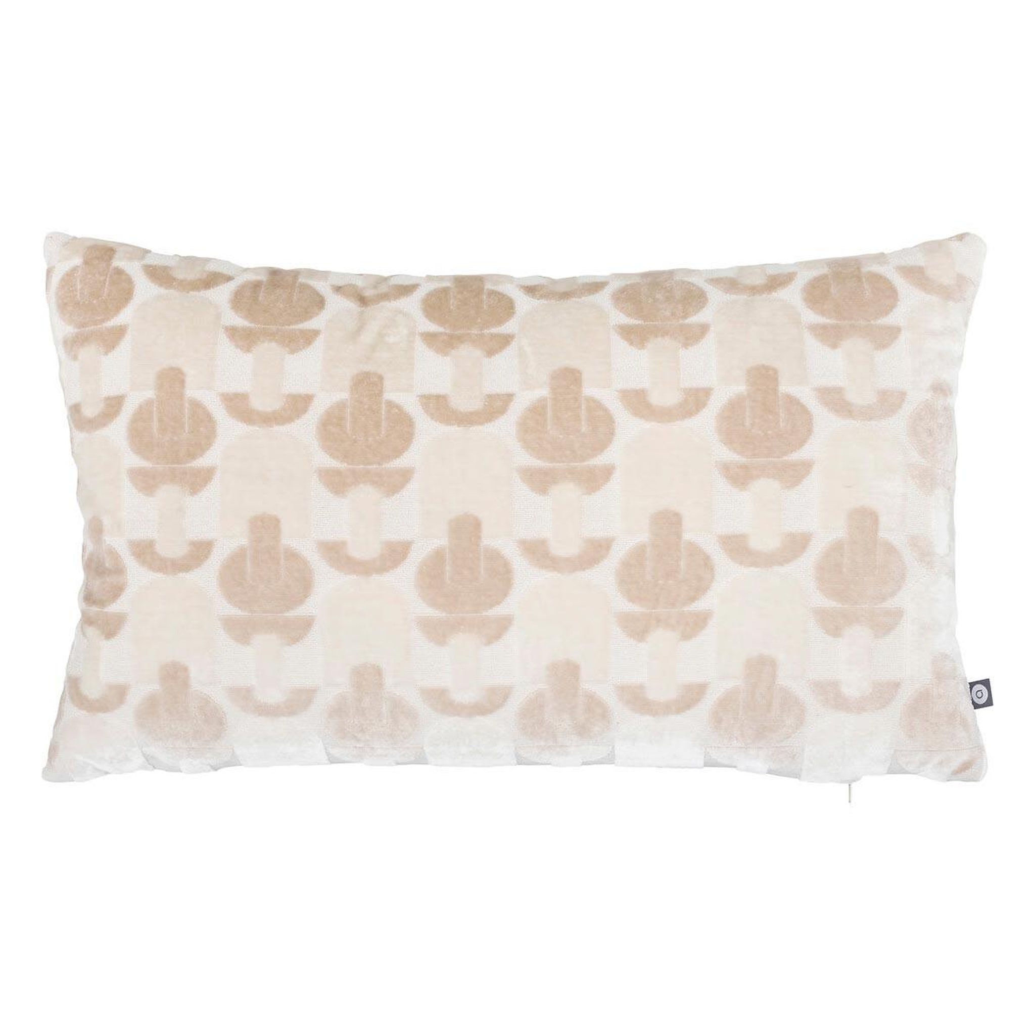 ATMOSPHERA Coussin jacquard en velours  luna  30x50cm beige lin