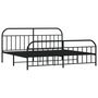 Voir la diapositive 3 : VIDAXL Cadre de lit metal sans matelas avec pied de lit noir 200x200cm