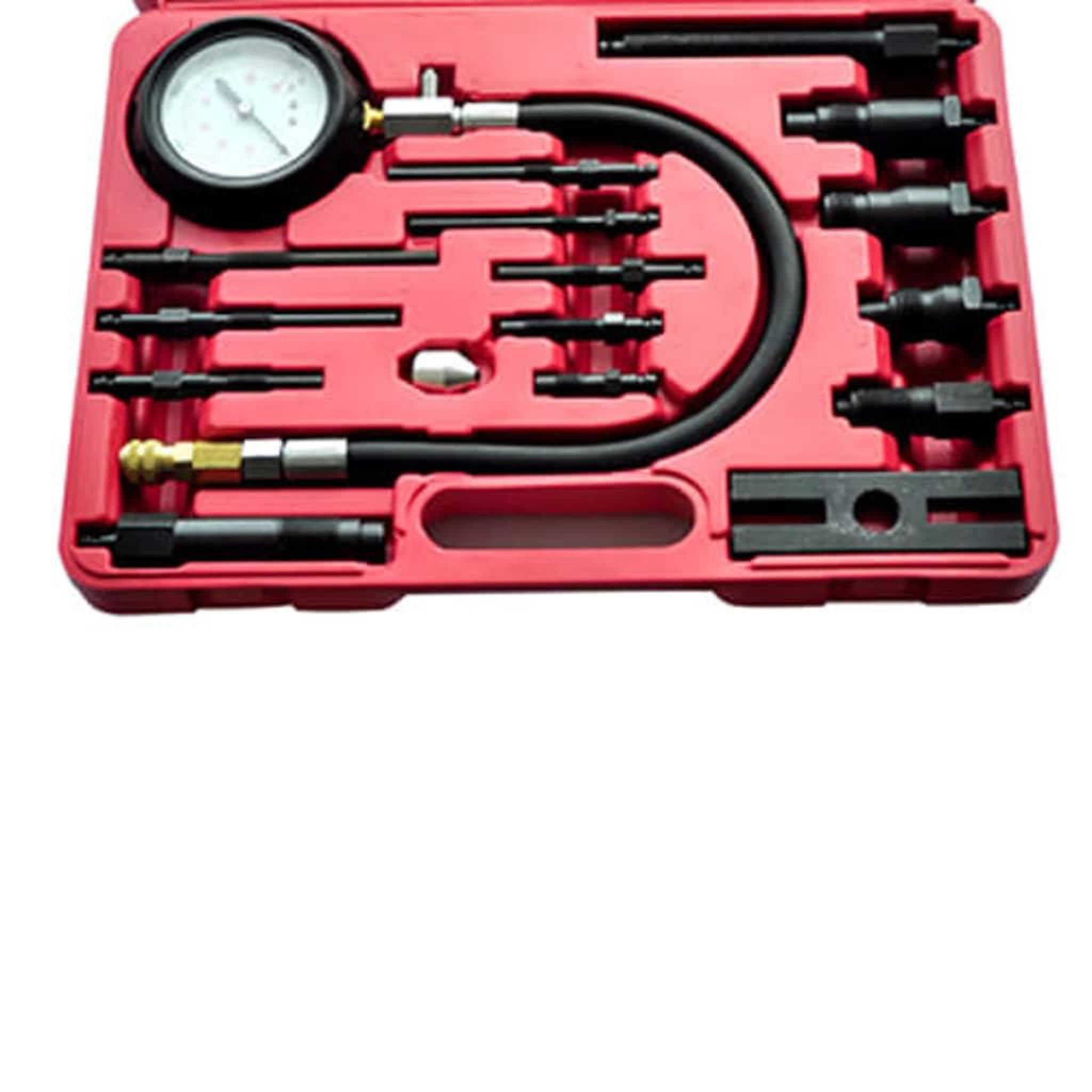 Voir la diapositive 2 : VIDAXL Kit de testeur de compression de moteur diesel 17 pcs