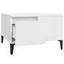 Voir la diapositive 6 : VIDAXL Table basse blanc 55x55x36,5 cm bois d ingénierie