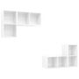 Voir la diapositive 2 : VIDAXL Meubles TV muraux 4 pcs Blanc brillant Bois d'ingenierie