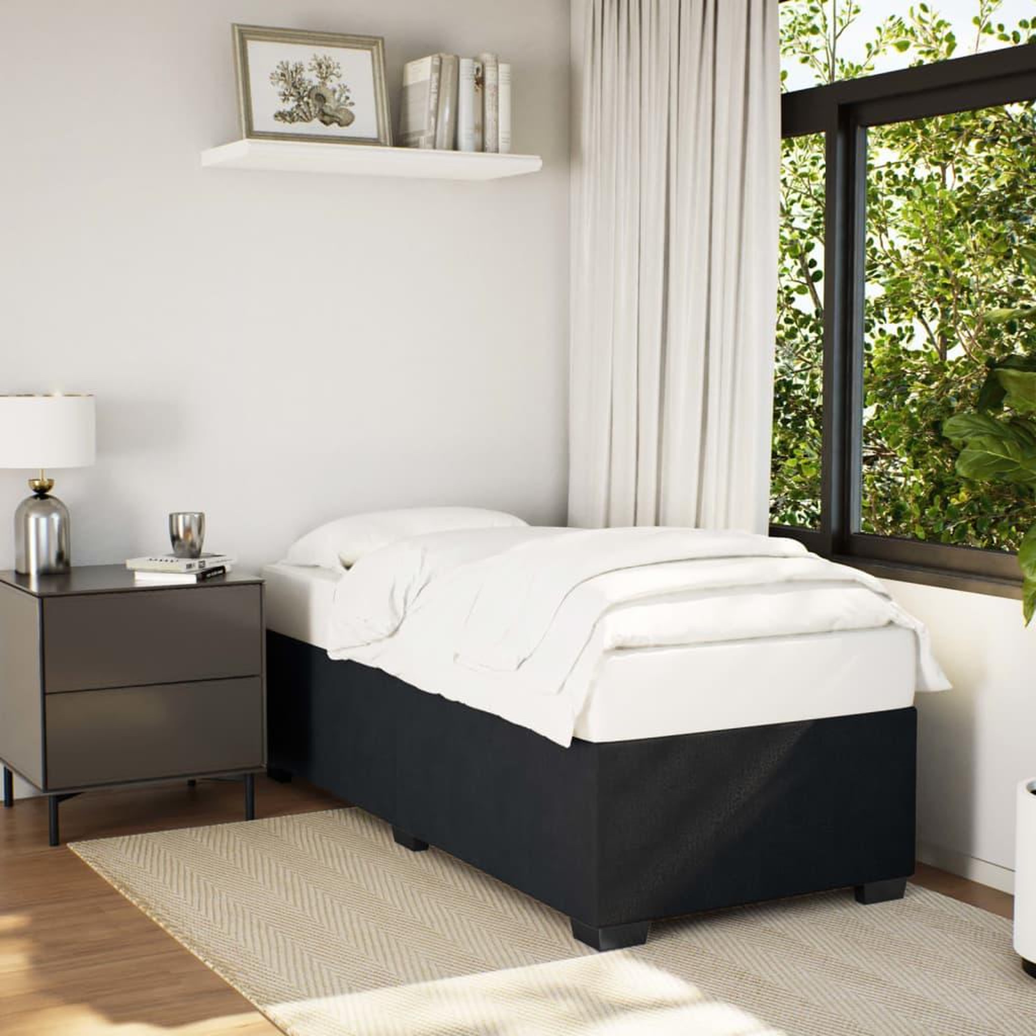 VIDAXL Cadre de lit sans matelas noir 100x200 cm velours