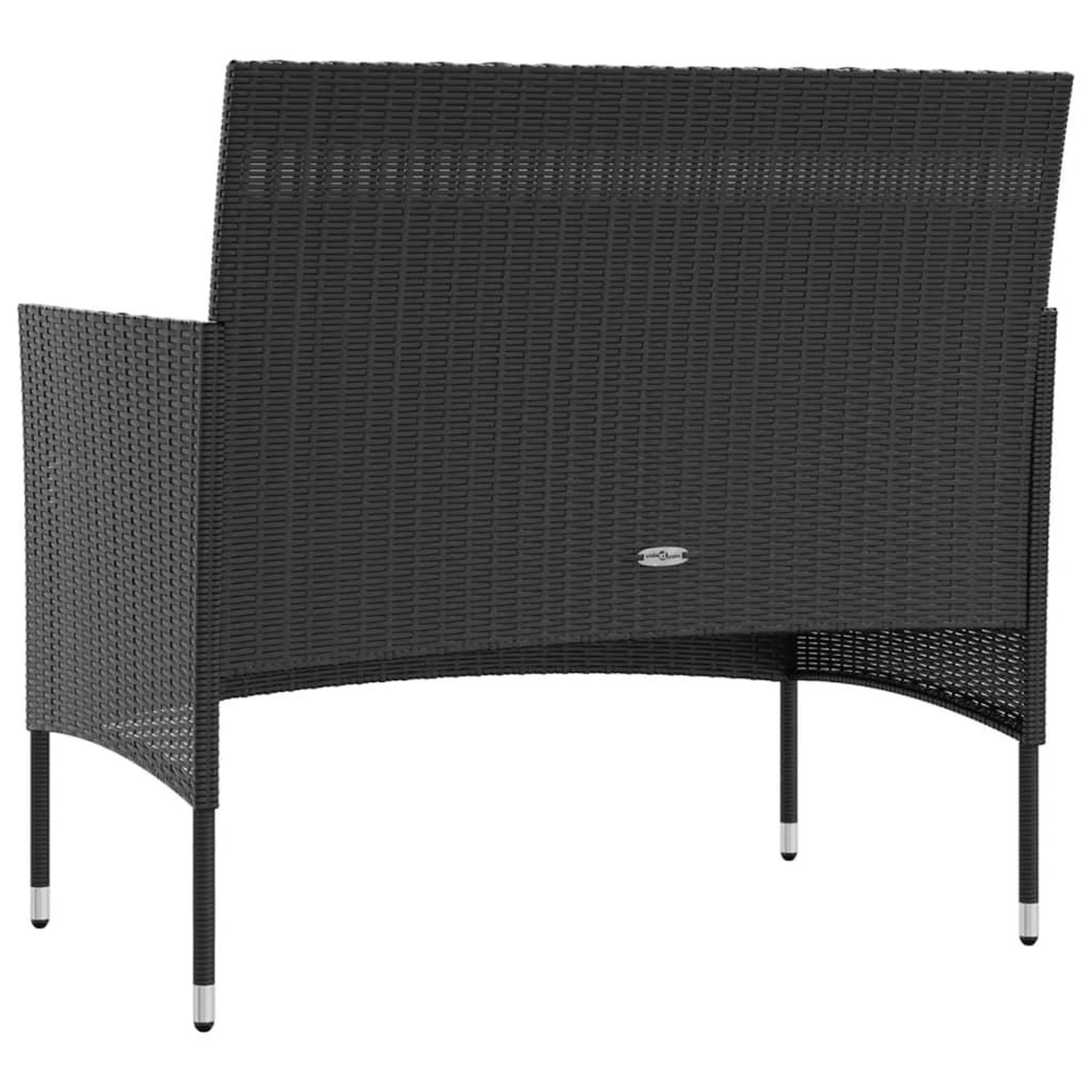 Voir la diapositive 5 : VIDAXL Salon de jardin 8 pcs avec coussins Resine tressee Noir