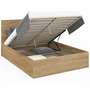 Voir la diapositive 1 : ID MARKET Lit coffre double SEASIDE avec tête de lit et sommier 160 x 200 cm façon hêtre