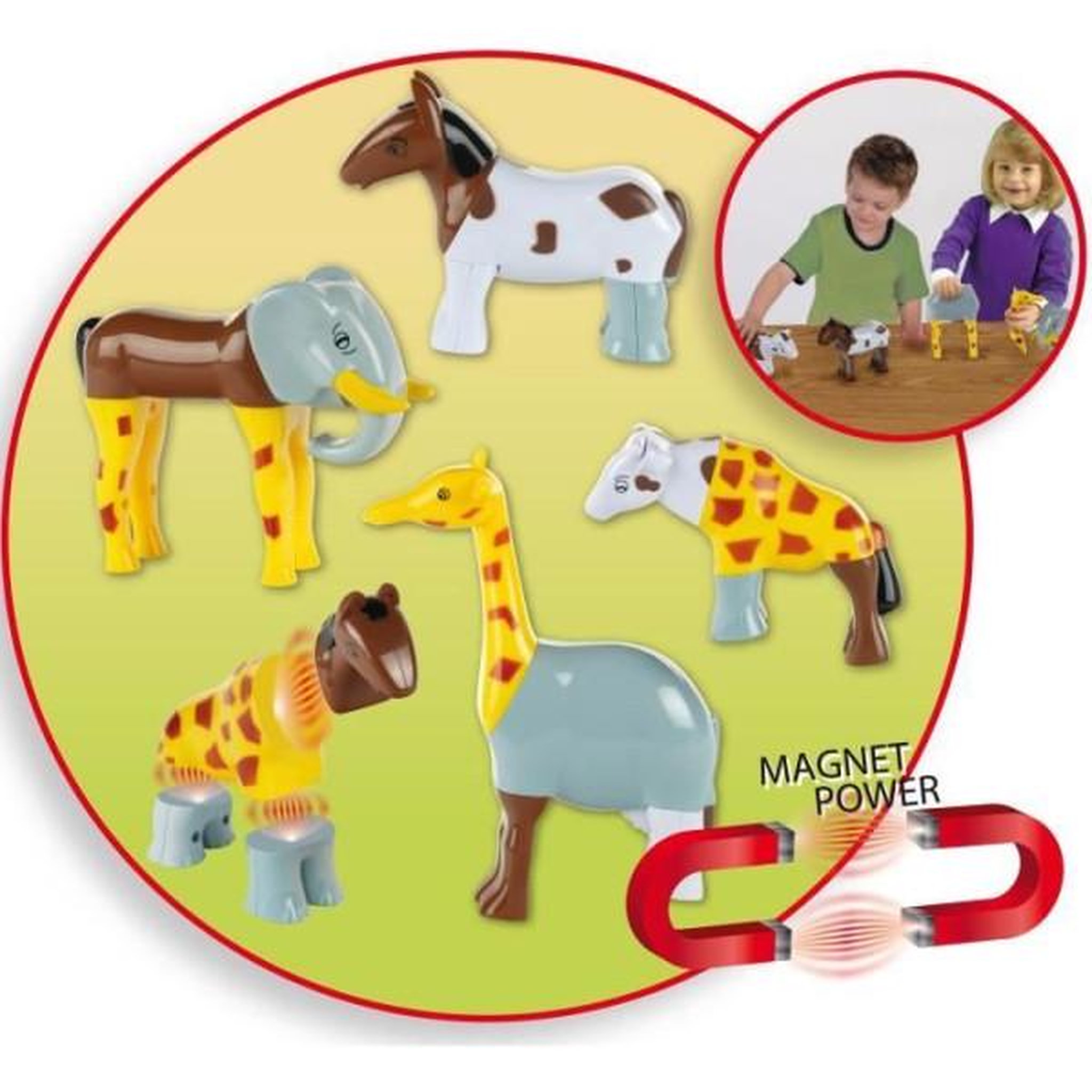 Voir la diapositive 6 : Klein Animaux magnétiques - KLEIN - 0071 - 4 grands animaux Funny Puzzle, sachet - 16 pieces - Des 12 mois