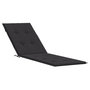 Voir la diapositive 2 : VIDAXL Coussin de chaise de terrasse noir (75+105)x50x4 cm