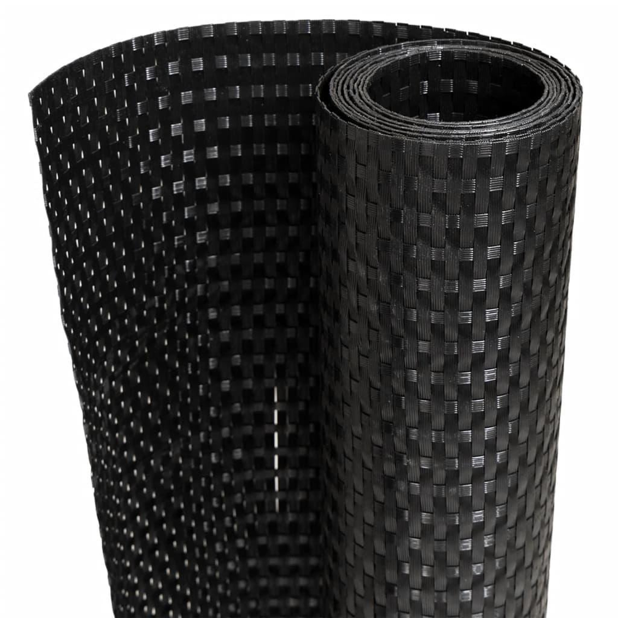 Voir la diapositive 2 : VIDAXL Paravent de balcon noir 500x90 cm resine tressee