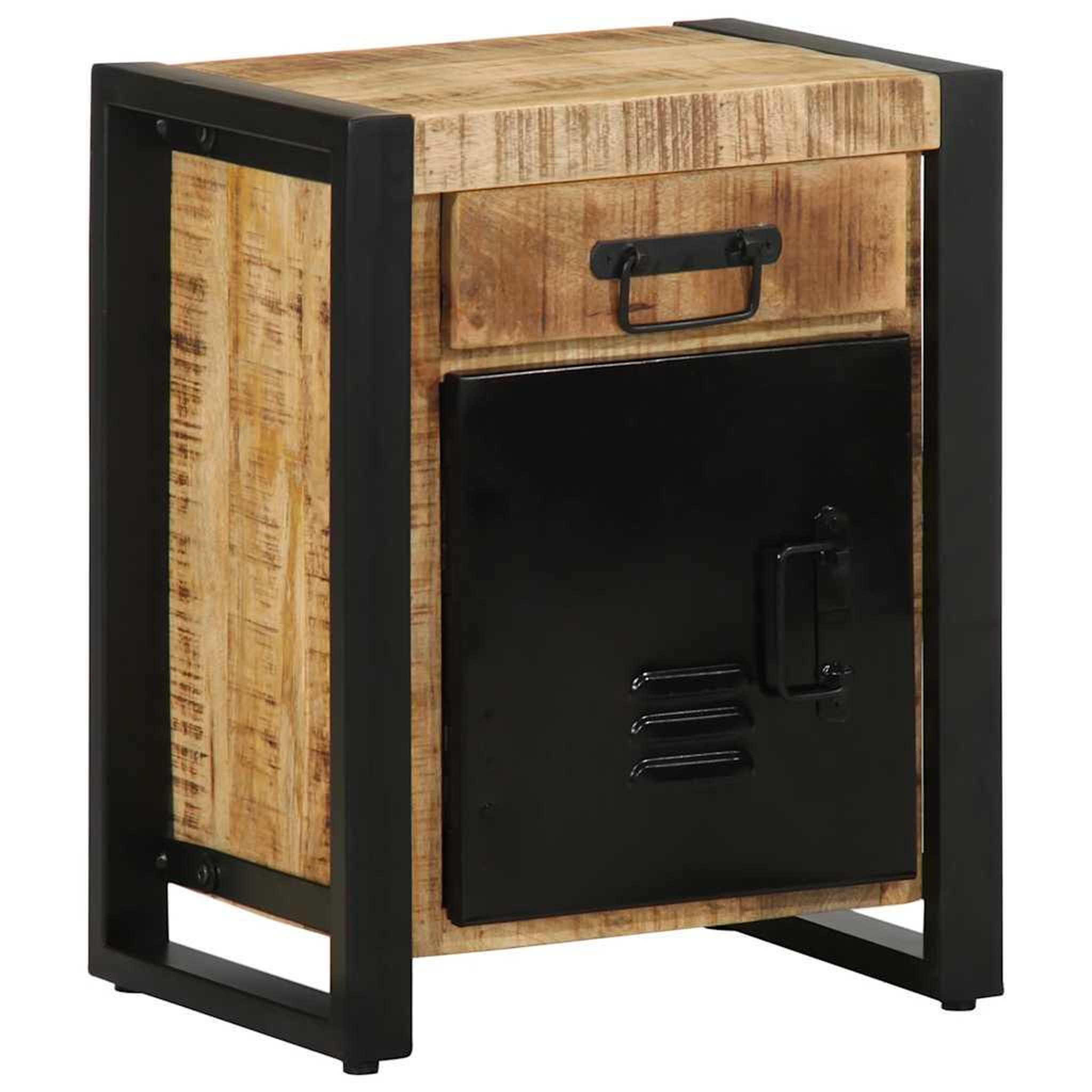 Voir la diapositive 3 : VIDAXL Table de chevet 40x30x50 cm bois massif de manguier brut