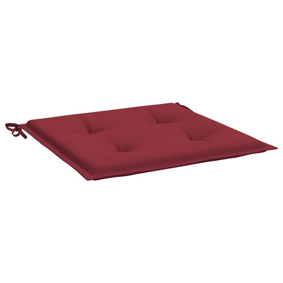 VIDAXL Coussins de chaise de jardin lot de 2 rouge bordeaux 50x50x3 cm
