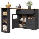 MERAX Table de bar rectangulaire. Coloris disponibles : Blanc, Noir