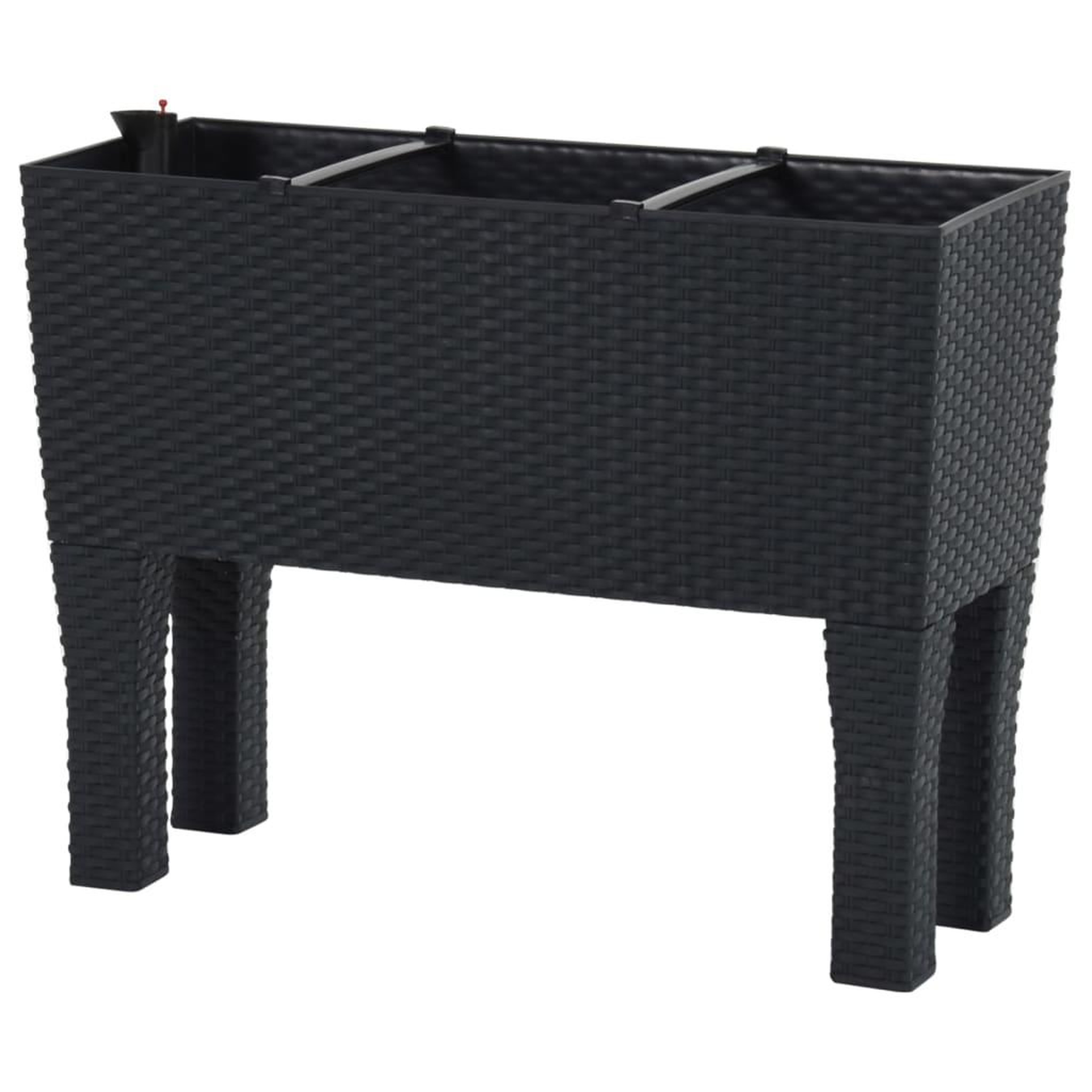 Voir la diapositive 5 : VIDAXL Lit sureleve de jardin anthracite 60x25x46 cm pp rotin