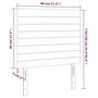 Voir la diapositive 6 : VIDAXL Tete de lit a LED Noir 80x5x118/128 cm Velours