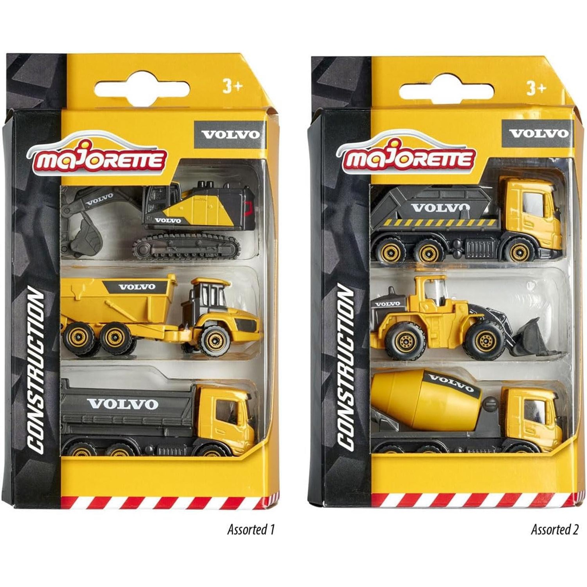 Majorette Véhicules de chantier - 1 pack de 3 pièces
