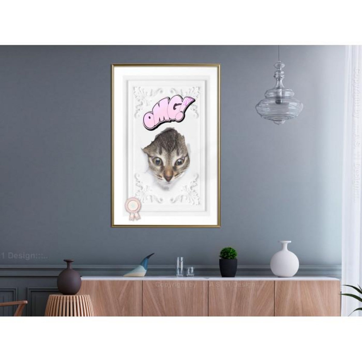 Paris Prix Affiche Murale Encadrée  Peek-a-Boo