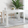 Voir la diapositive 1 : VIDAXL Table a manger Blanc brillant 120x60x76 cm Bois d'ingenierie