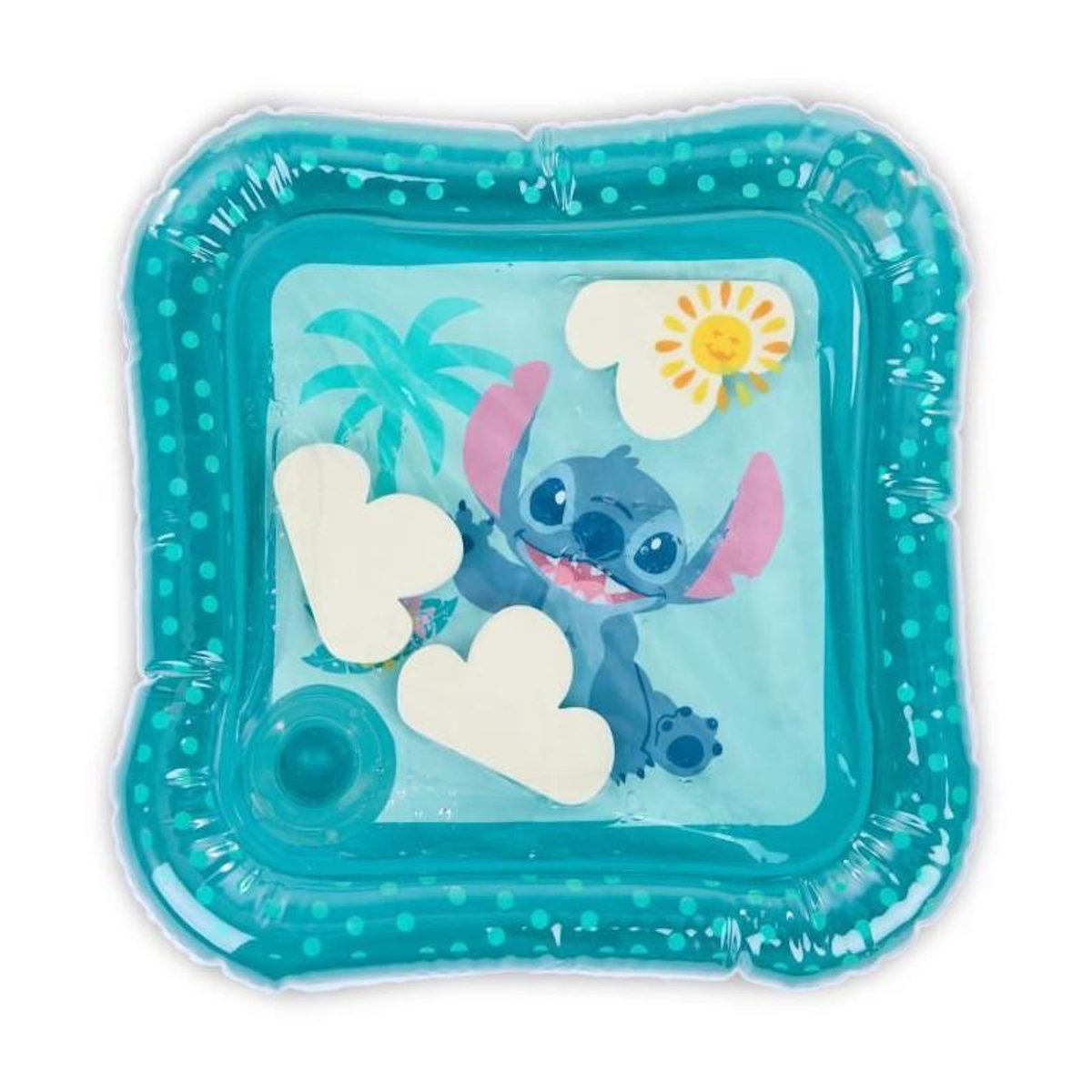 Bright Starts DISNEY BABY - STITCH - Tapis d'eau pour bébé, jeu sensoriel et d'éveil?, gonflable, facile a nettoyer, pliable, des la naissa