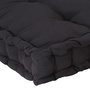 Voir la diapositive 5 : VIDAXL Coussin de plancher de palette Coton 120x40x7 cm Noir