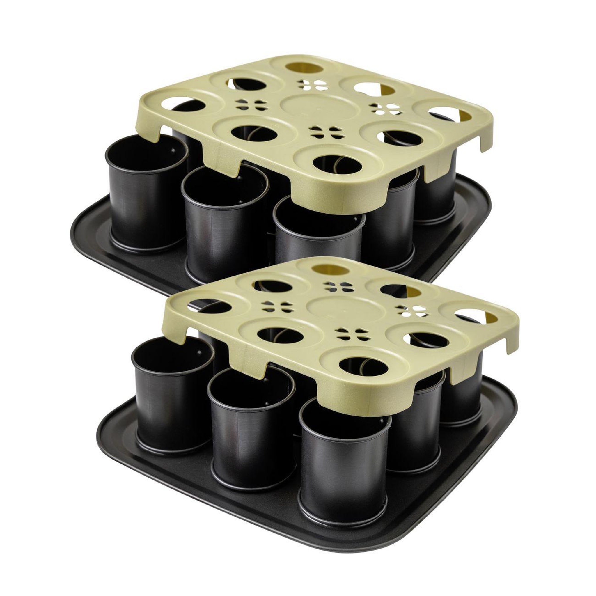 Voir la diapositive 1 : ZENKER Lot de 2 moules à gâteaux 29/29 cm en acier zenker bake click and go