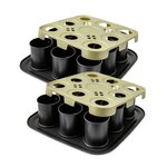 ZENKER Ensemble de 2 Moules à gâteaux individuels 9 empreintes avec couvercle 29 x 29 cm Zenker Bake Click and Go